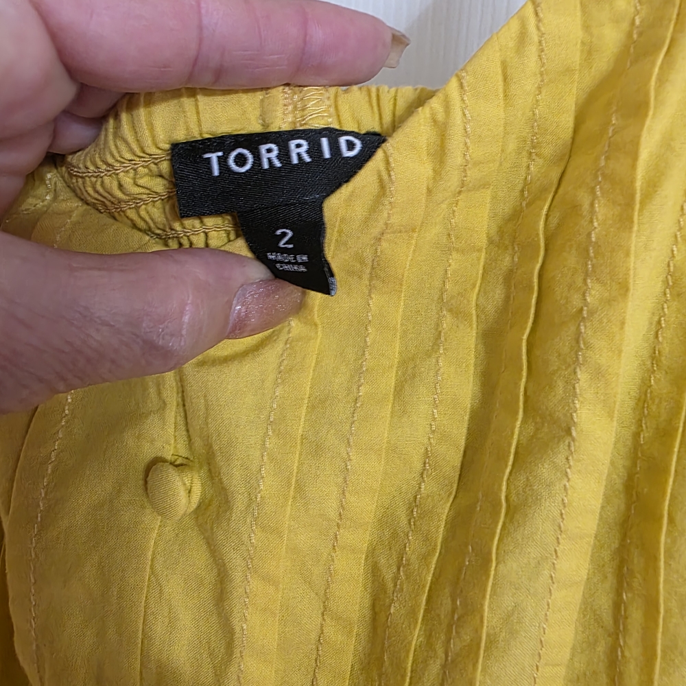 torrid Mustard Yellow Button-Front Sundress - Picture 8 of 8